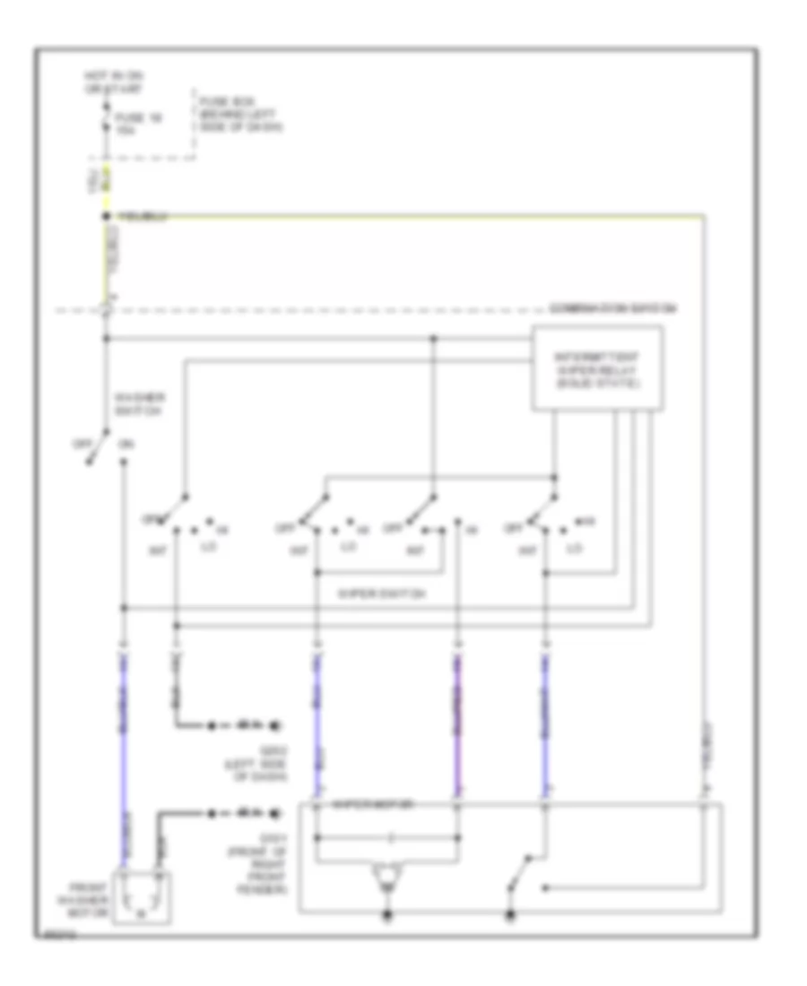 Front Wiper Washer Wiring Diagram for Suzuki X 90 1997