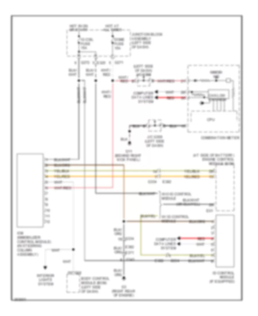 Immobilizer Wiring Diagram for Suzuki SX4 Crossover 2012