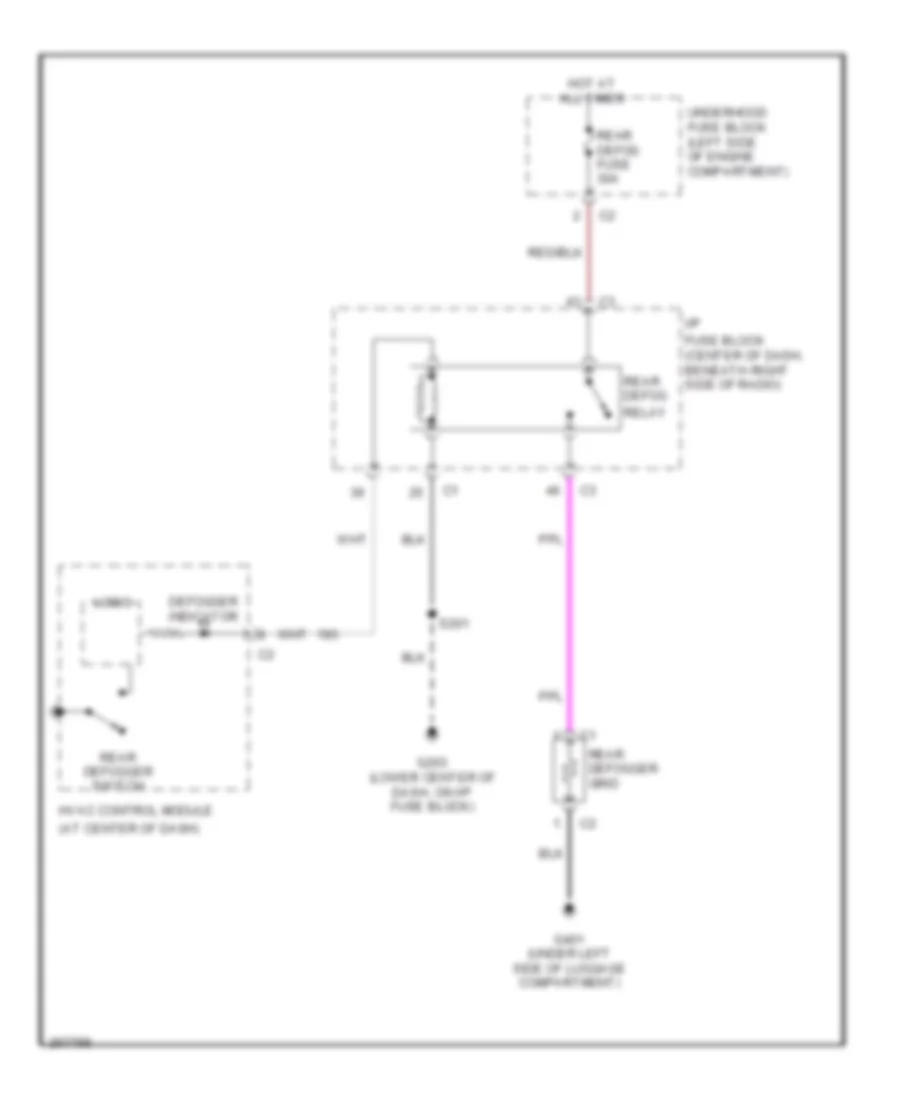 Defoggers Wiring Diagram for Suzuki XL7 Limited 2007