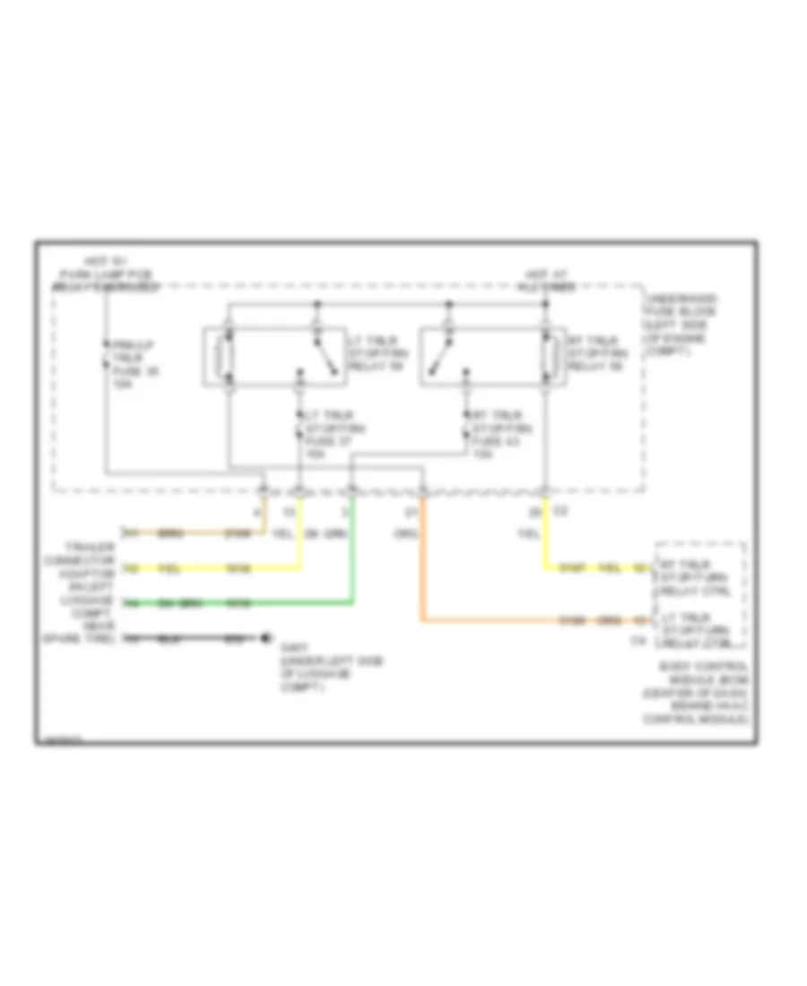 Trailer Tow Wiring Diagram for Suzuki XL7 Limited 2007