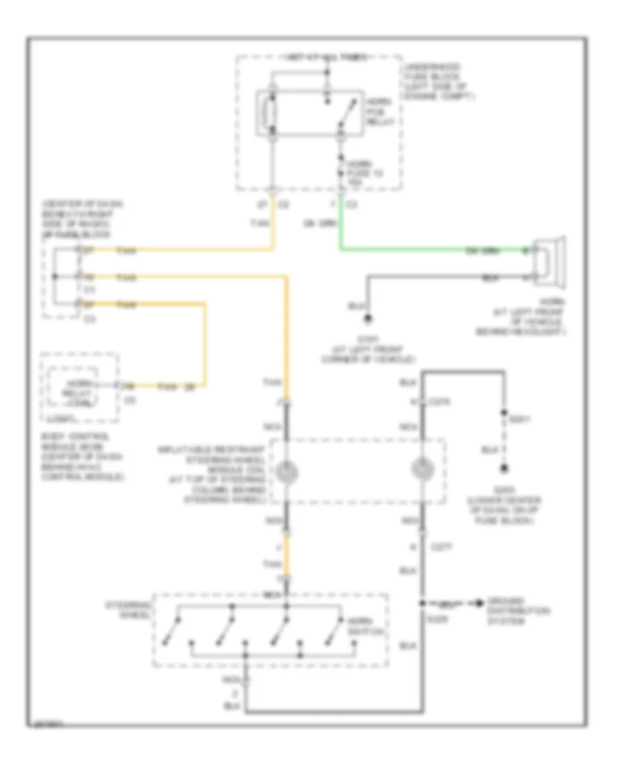 Horn Wiring Diagram for Suzuki XL7 Limited 2007