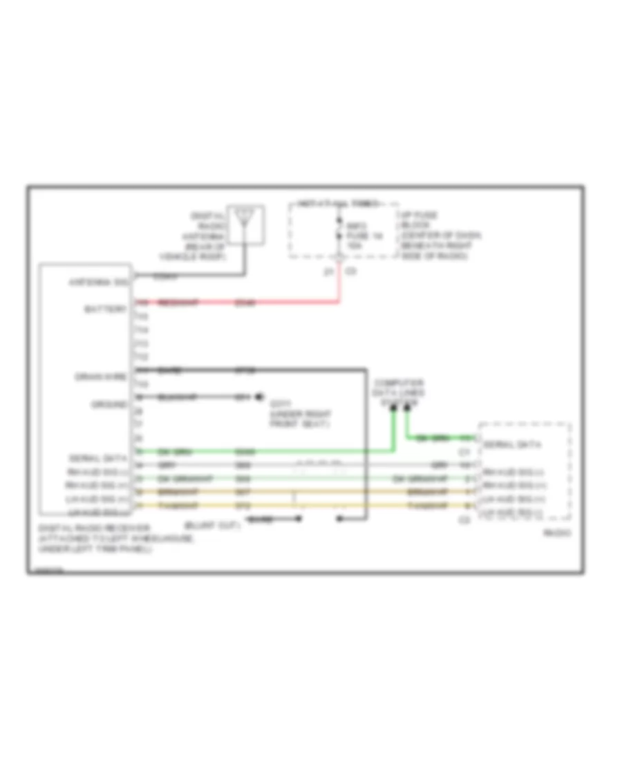 Satellite Radio Wiring Diagram for Suzuki XL7 Limited 2007