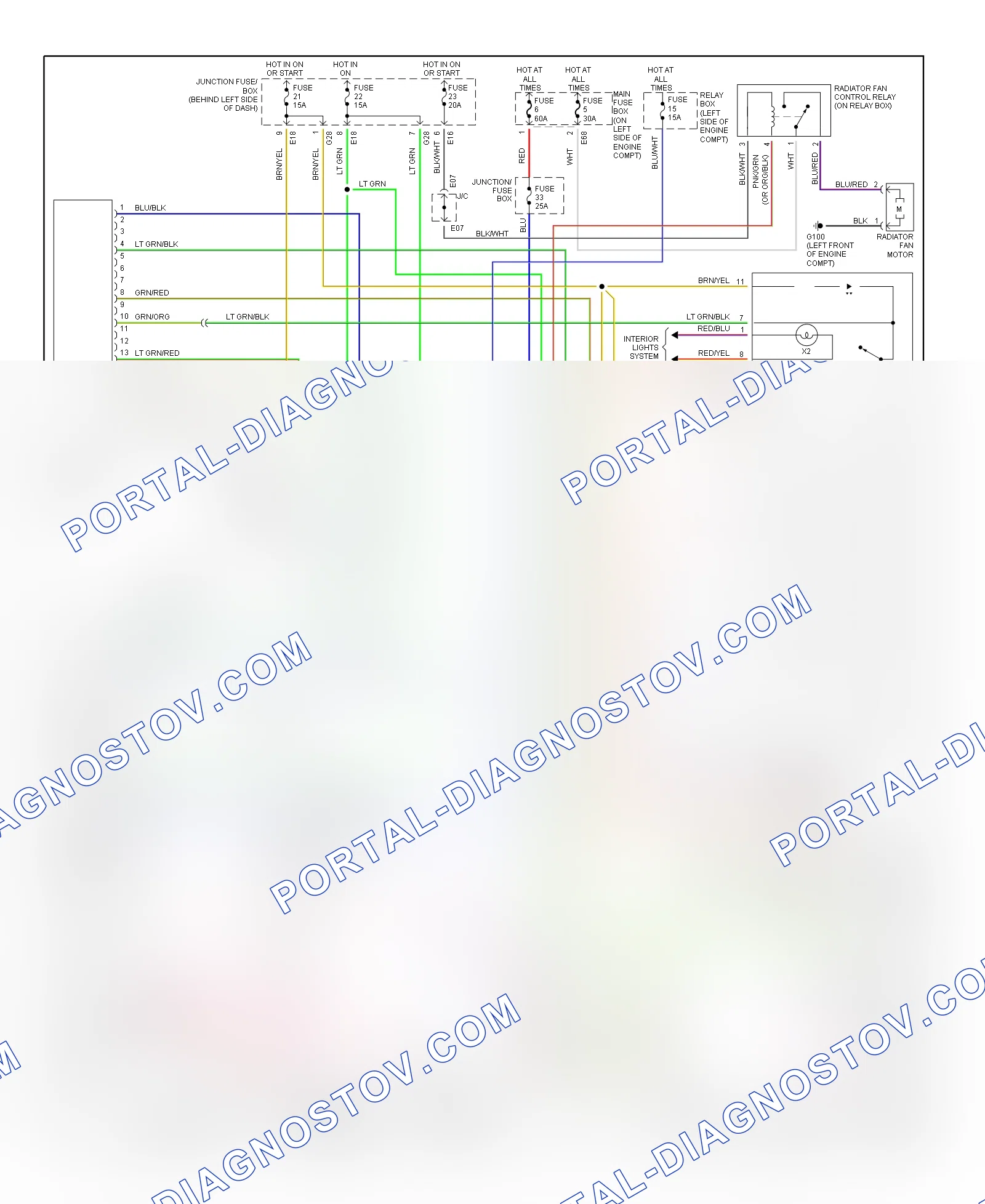 AC Wiring Diagram for Suzuki Esteem GLX+ 1998