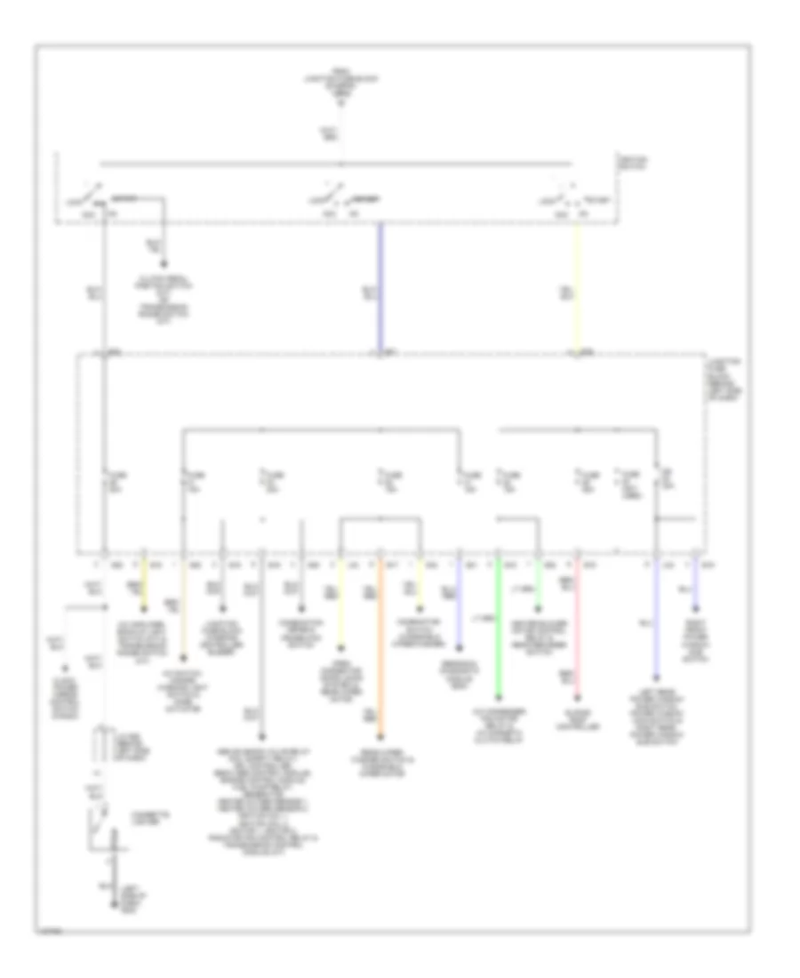 Power Distribution Wiring Diagram (2 of 2) for Suzuki Esteem GLX+ 1998
