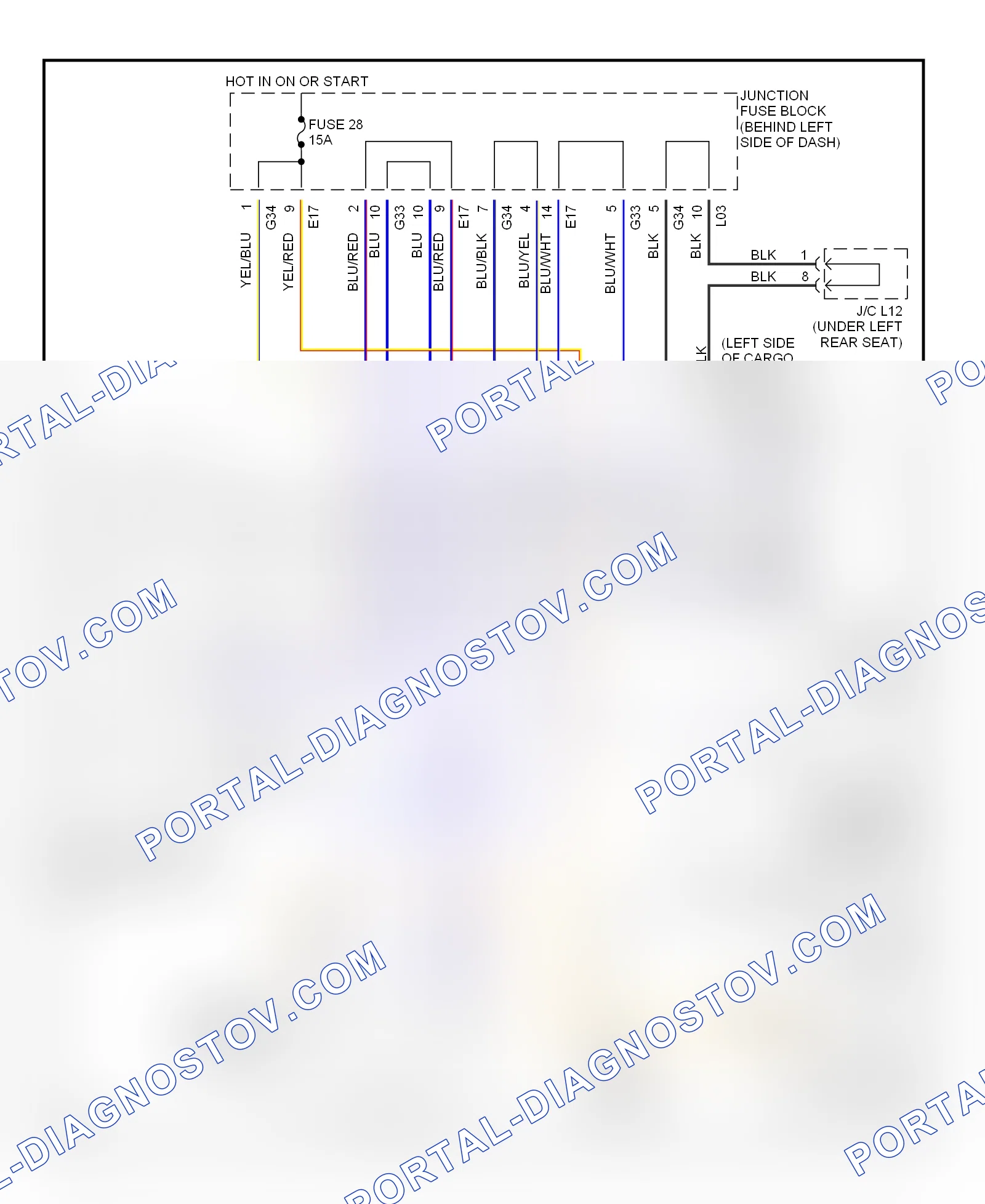 Front WiperWasher Wiring Diagram for Suzuki Esteem GLX+ 1998