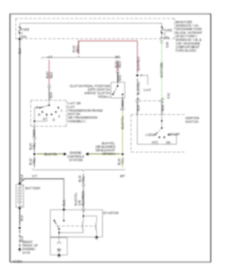 Starting Wiring Diagram for Suzuki Sidekick JS 1998