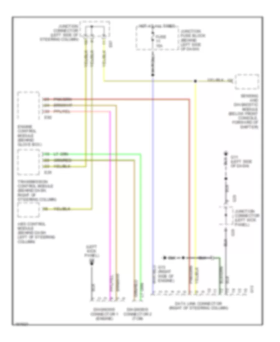 Электросхема компьютерной линии передачи данных CAN для Suzuki Esteem GLX+ 2002