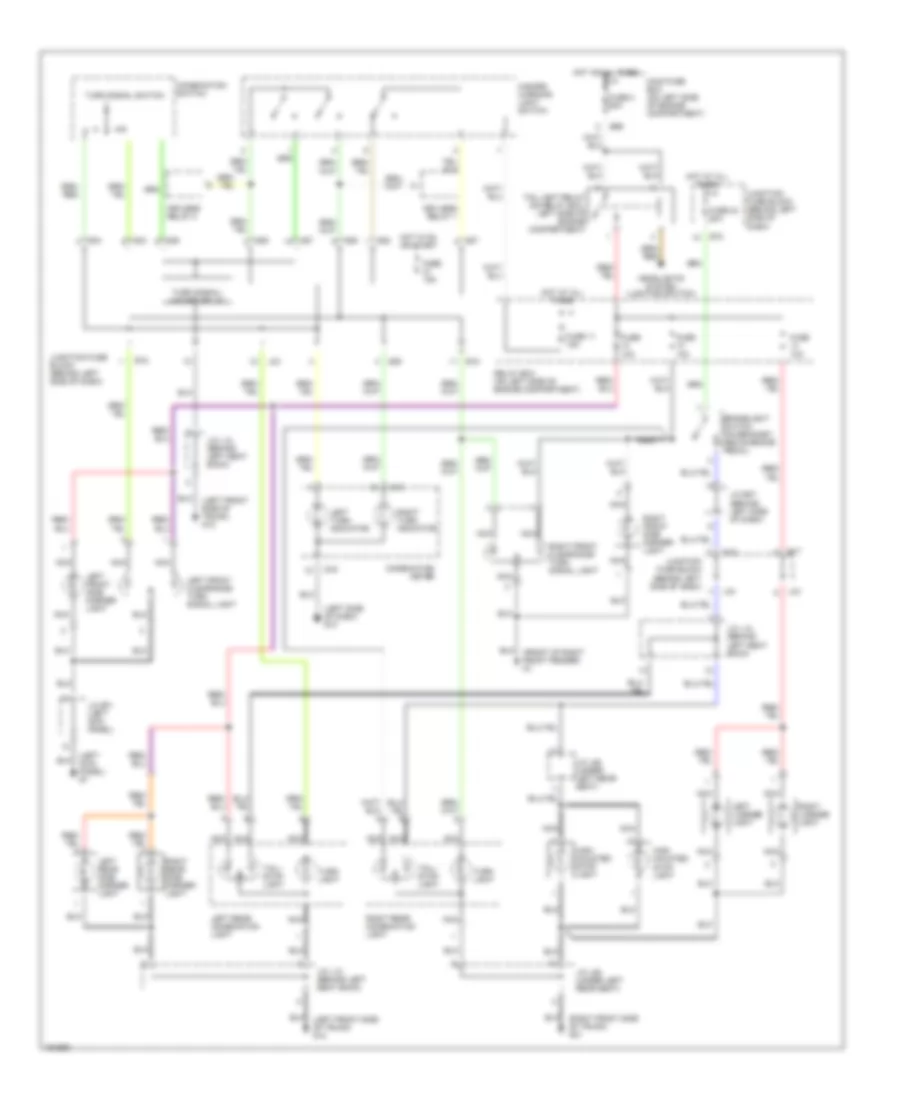 Электросхема внешнего освещения, седан для Suzuki Esteem GLX+ 2002