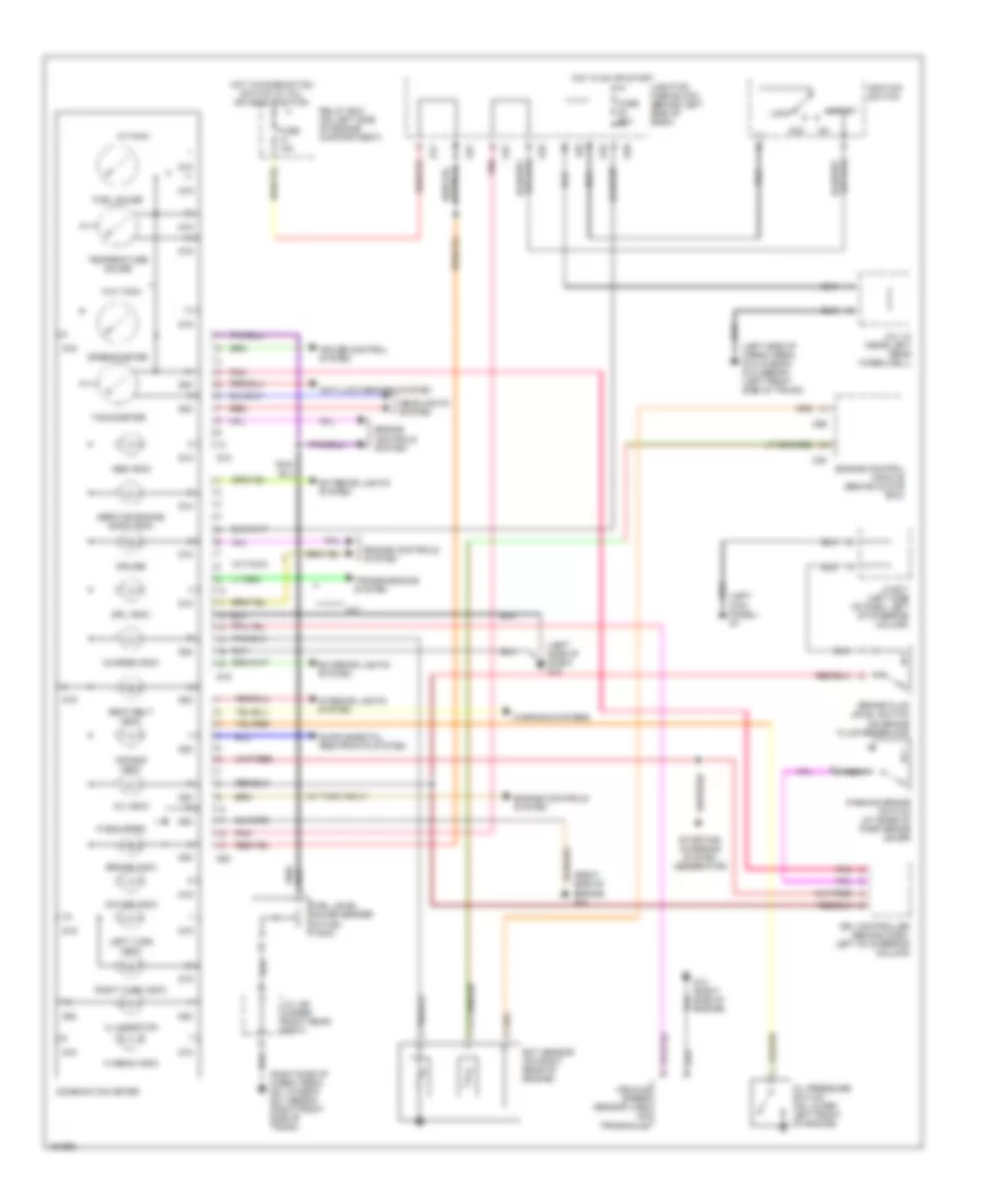 Электросхема панели приборов для Suzuki Esteem GLX+ 2002