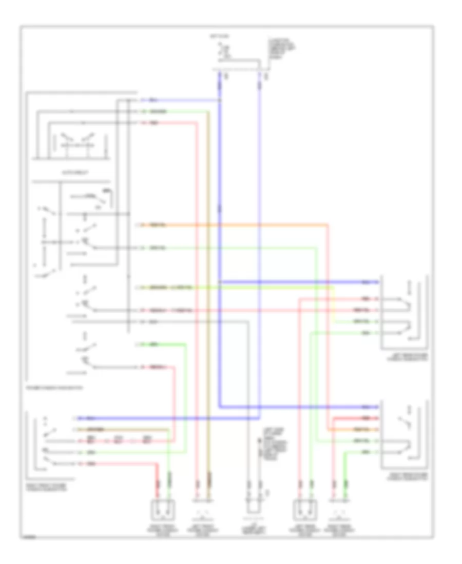 Электросхема стеклоподъемников для Suzuki Esteem GLX+ 2002
