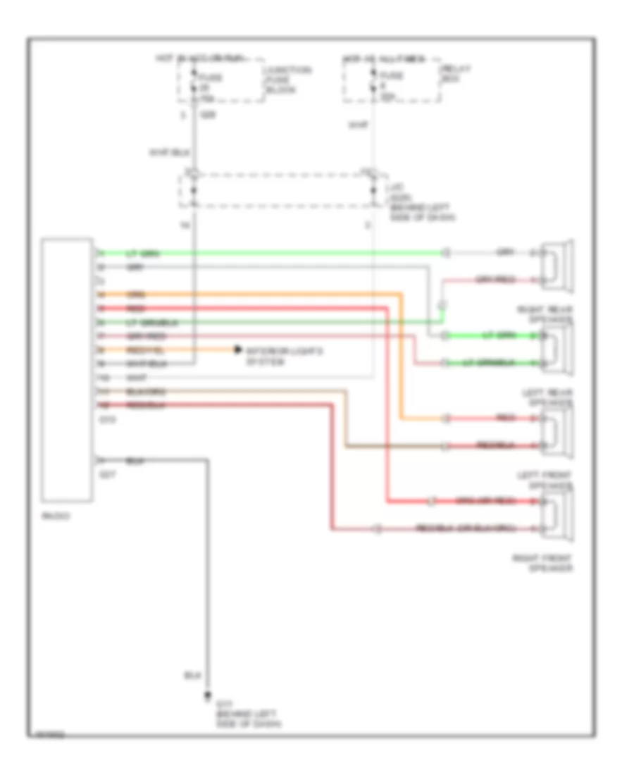 Электросхемы магнитолы для Suzuki Esteem GLX+ 2002