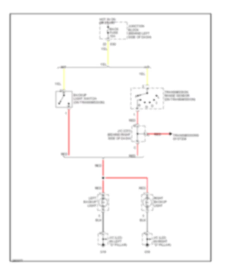 Backup Lamps Wiring Diagram for Suzuki Grand Vitara Luxury 2008