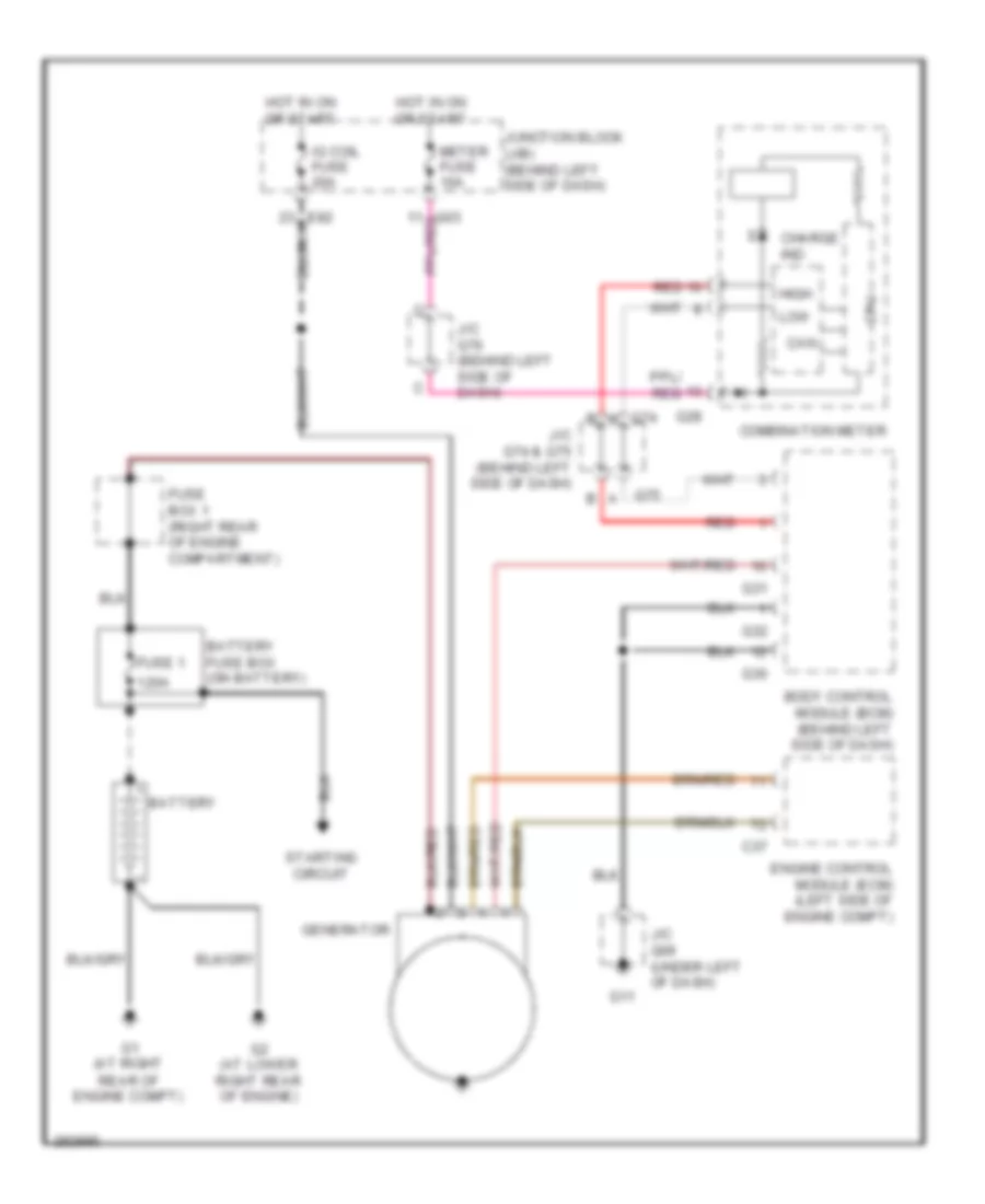 Charging Wiring Diagram for Suzuki Grand Vitara Luxury 2008