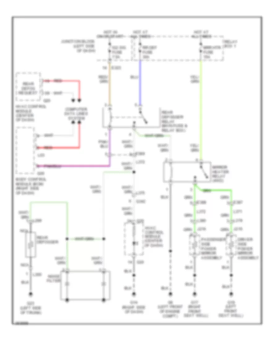 Defoggers Wiring Diagram for Suzuki Kizashi 2013