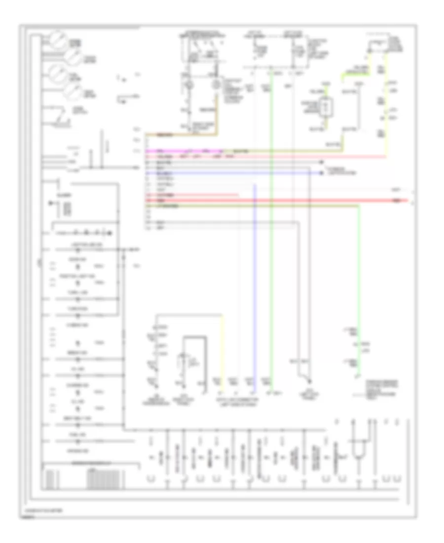 Instrument Cluster Wiring Diagram 1 of 2 for Suzuki Kizashi 2013