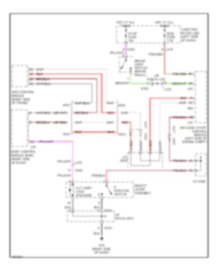 Shift Interlock Wiring Diagram for Suzuki Kizashi 2013