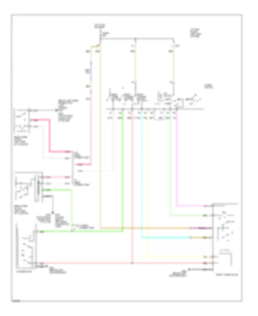 Электросхема стеклоочистителя, дворников и омывателя для Suzuki Reno 2008