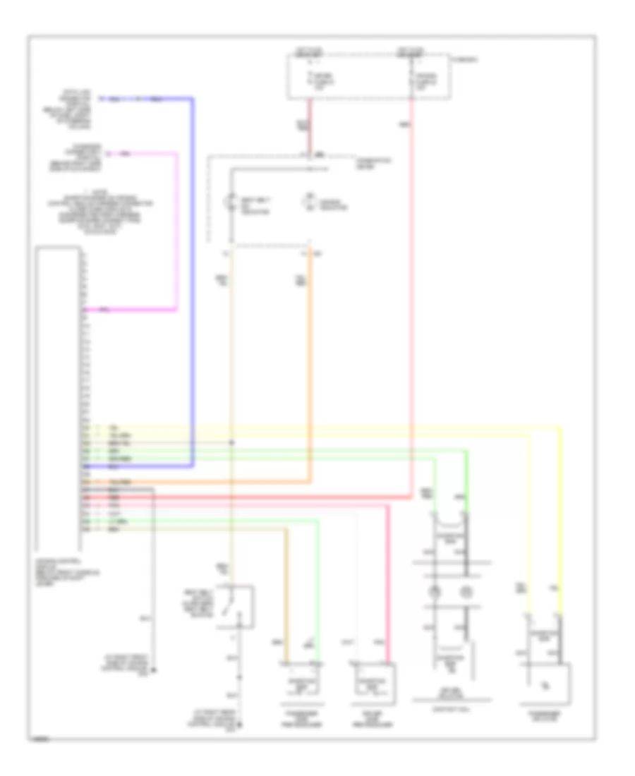 Supplemental Restraints Wiring Diagram for Suzuki Aerio SX 2003