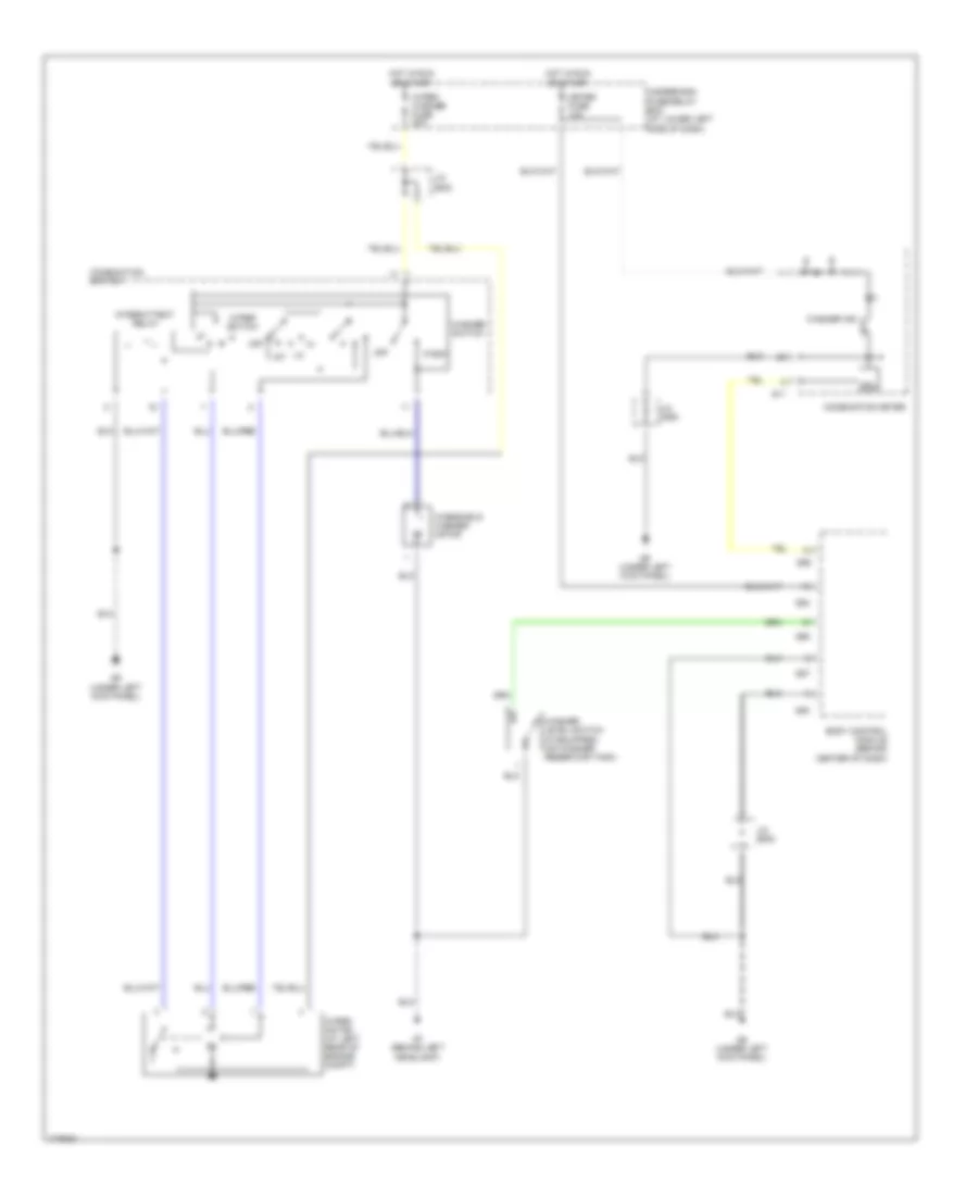 Электросхема передних стеклоочистителей дворников и омывателя лобового стекла для Suzuki Grand Vitara 2003