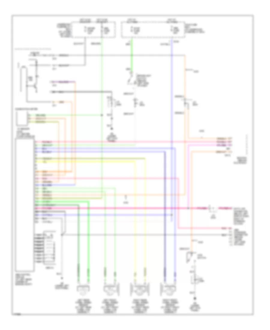 Anti lock Brakes Wiring Diagram for Suzuki XL 7 Limited 2003