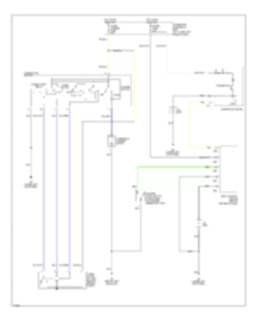 Электросхема передних стеклоочистителей дворников и омывателя лобового стекла для Suzuki XL-7 Limited 2003