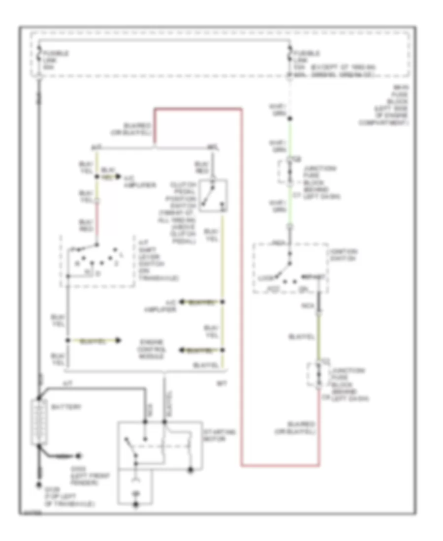 Starting Wiring Diagram for Suzuki Swift GA 1990