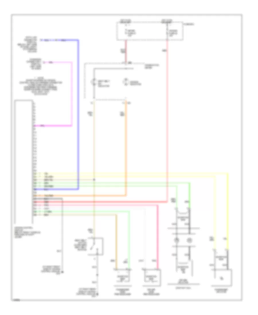 Supplemental Restraints Wiring Diagram for Suzuki Aerio LX 2004