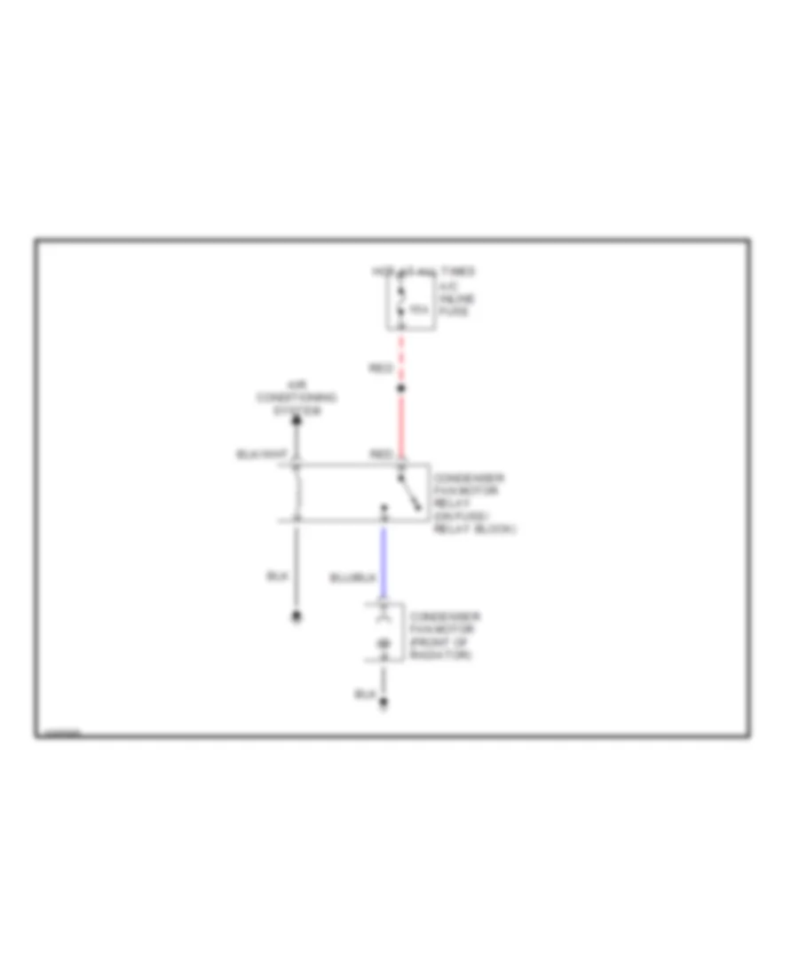 Condenser Cooling Fan Wiring Diagram for Suzuki Swift GLX 1990