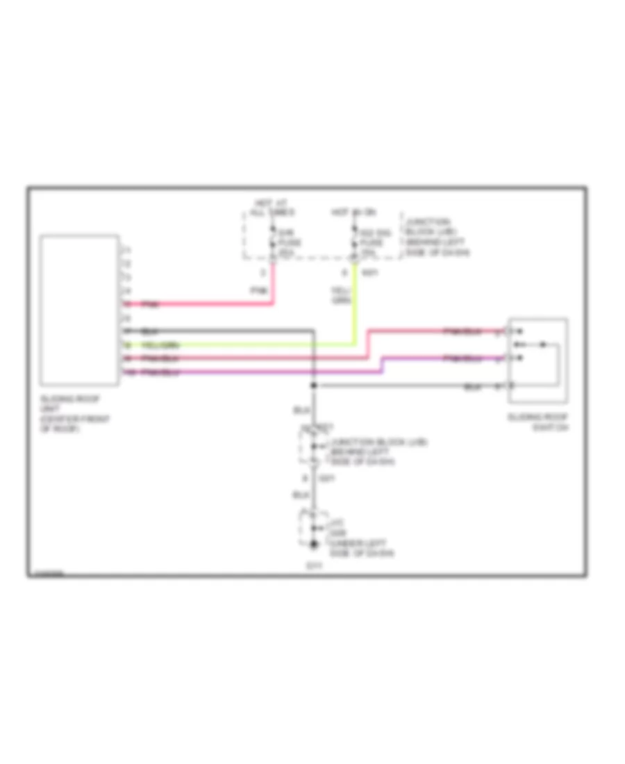 Power TopSunroof Wiring Diagram for Suzuki Grand Vitara 2009