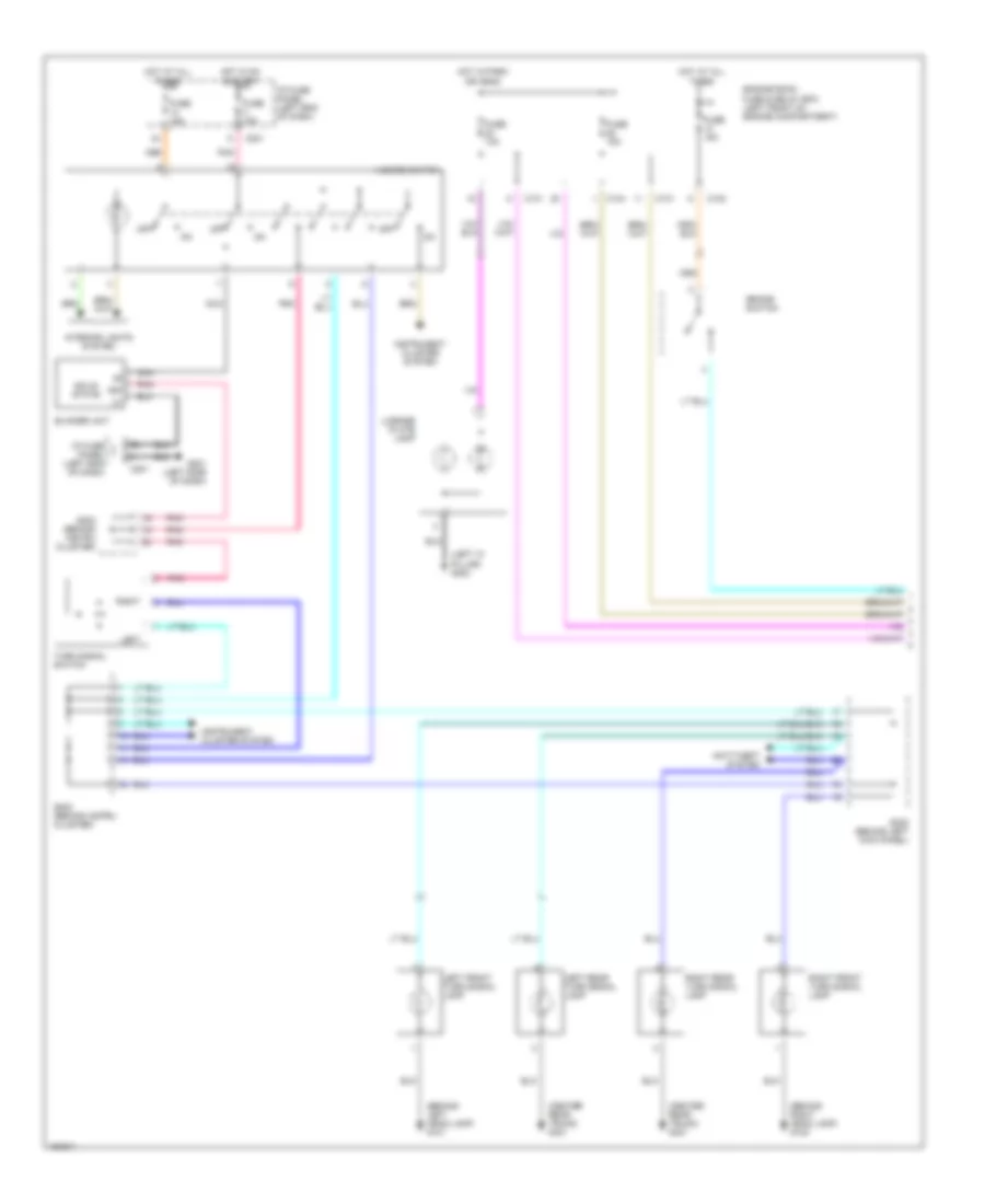 Exterior Lamps Wiring Diagram (1 of 2) for Suzuki Forenza LX 2004