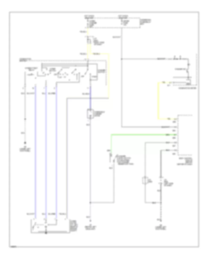 Электросхема передних стеклоочистителей дворников и омывателя лобового стекла для Suzuki Grand Vitara EX 2004