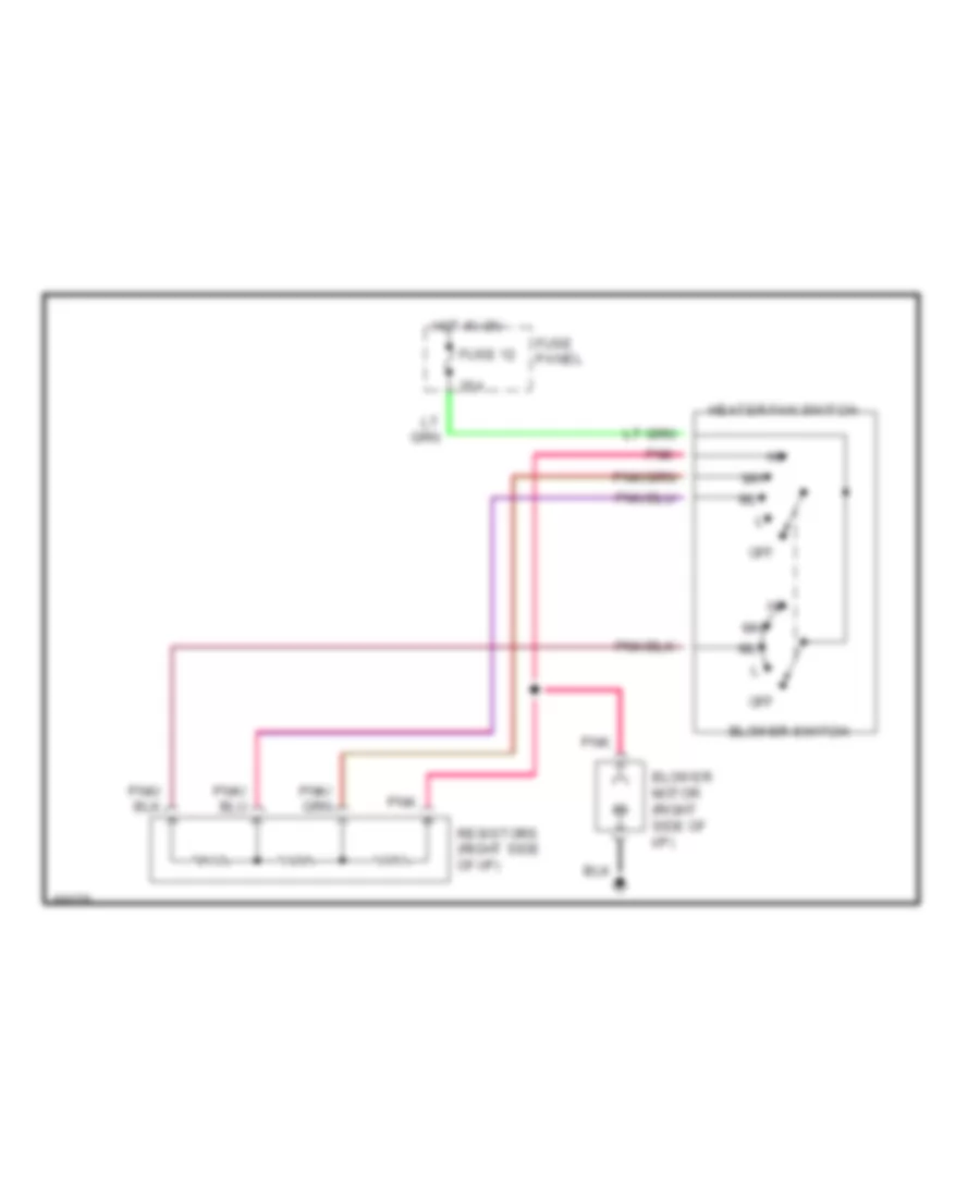 Heater Wiring Diagram for Suzuki Sidekick JL 1991