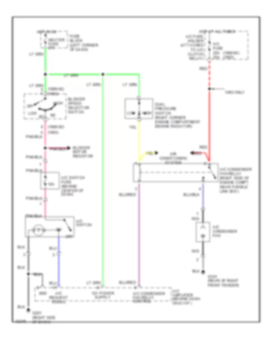 Cooling Fan Wiring Diagram for Suzuki Sidekick JL 1991