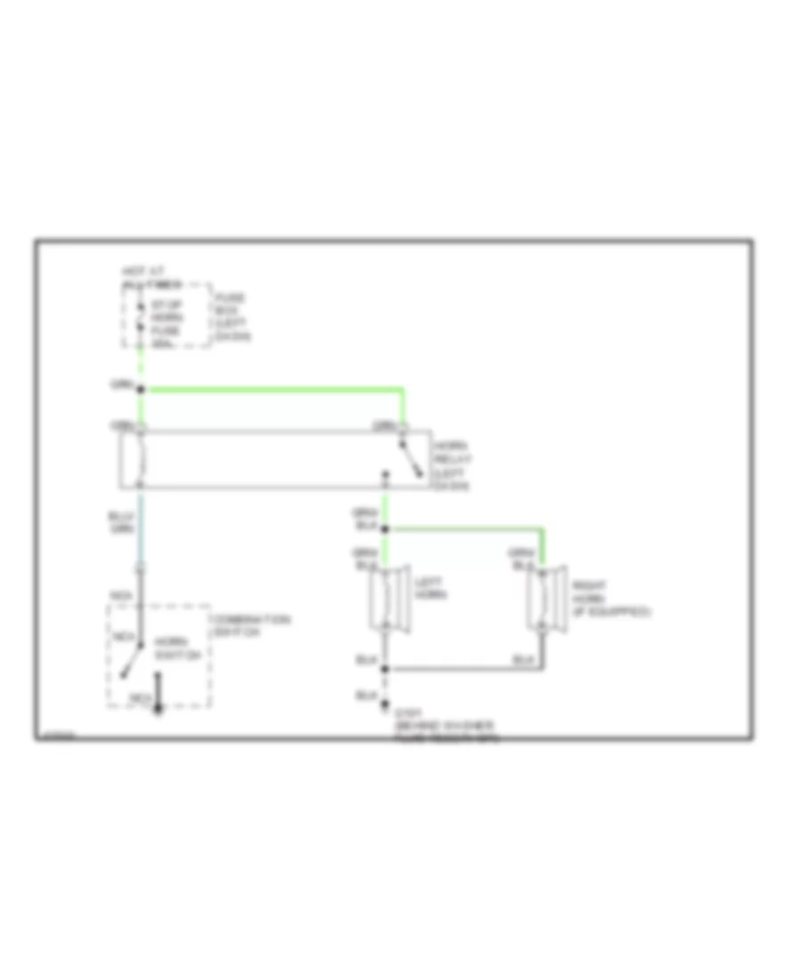 Horn Wiring Diagram for Suzuki Sidekick JL 1991