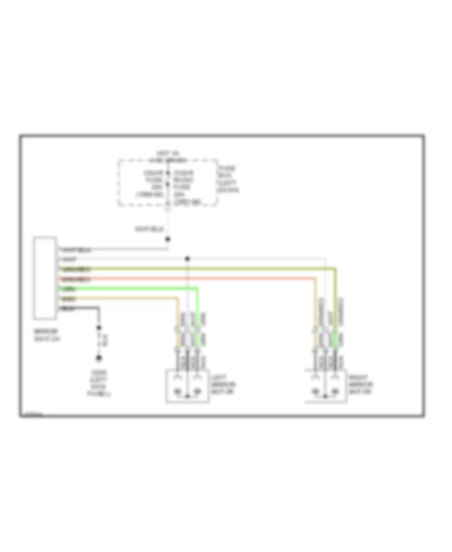 Power Mirror Wiring Diagram for Suzuki Sidekick JL 1991