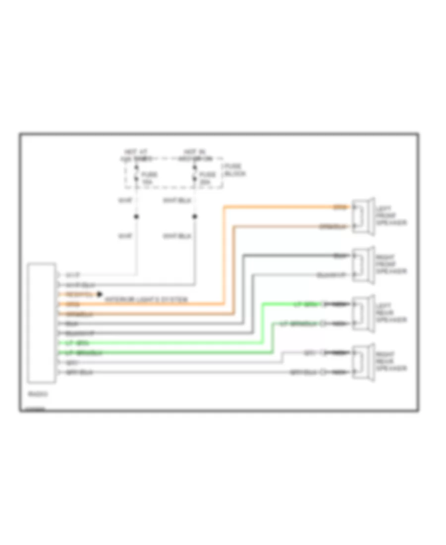 Radio Wiring Diagrams for Suzuki Sidekick JL 1991