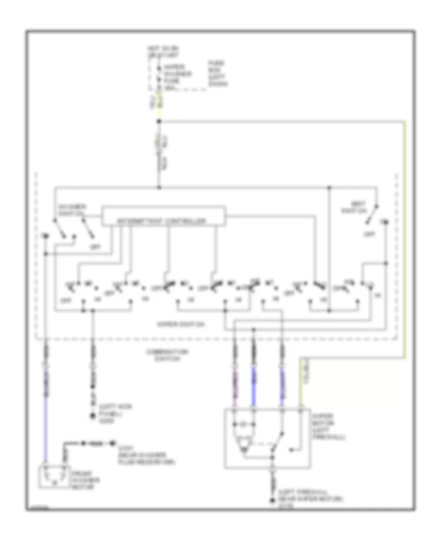 Interval Wiper Washer Wiring Diagram for Suzuki Sidekick JL 1991