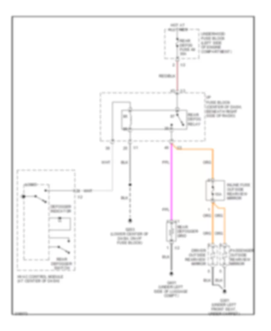 Defoggers Wiring Diagram for Suzuki XL7 Limited 2009