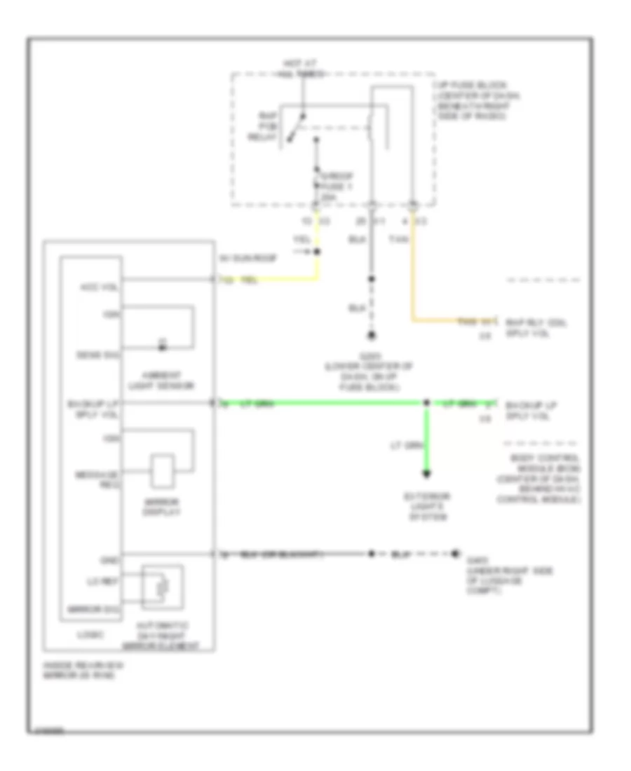 Automatic Day Night Mirror Wiring Diagram for Suzuki XL7 Limited 2009