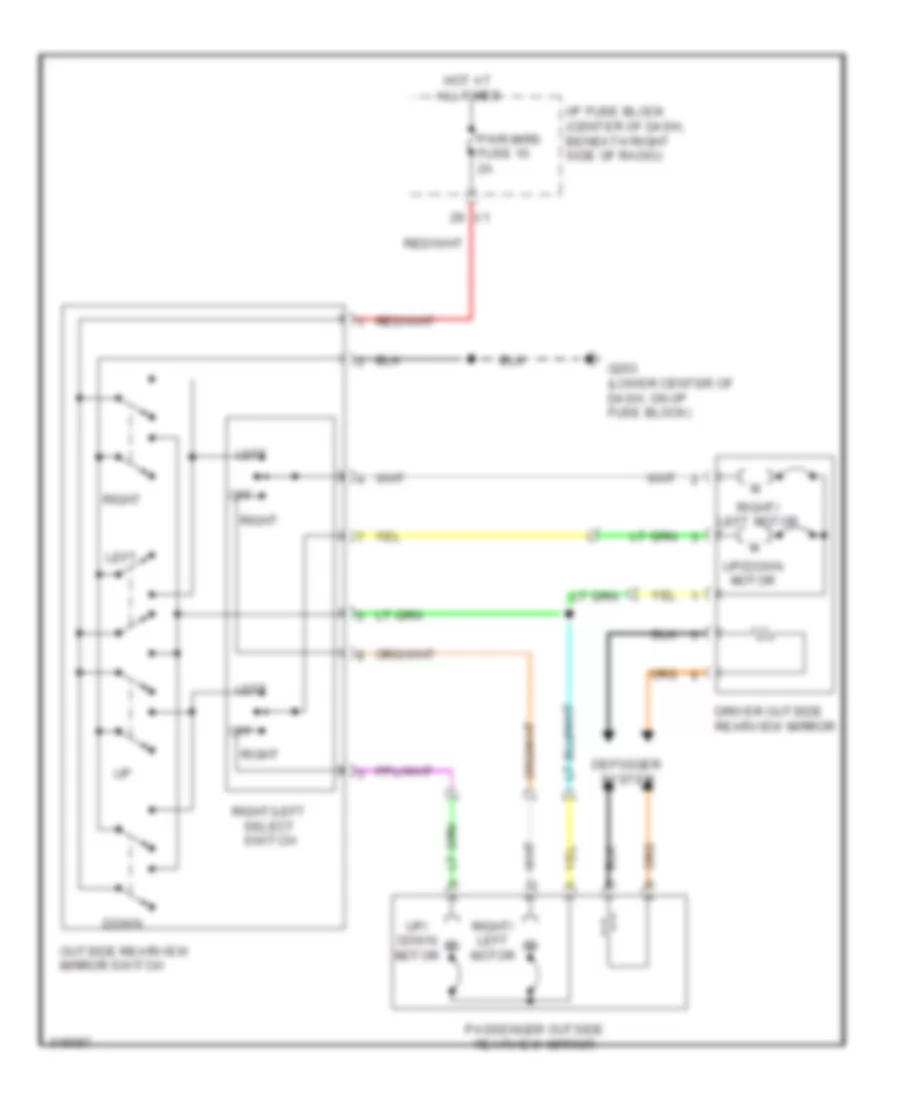 Power Mirror Wiring Diagram, with Heated Mirrors for Suzuki XL7 Limited 2009