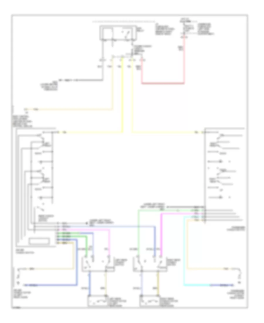 Power Windows Wiring Diagram for Suzuki XL7 Limited 2009