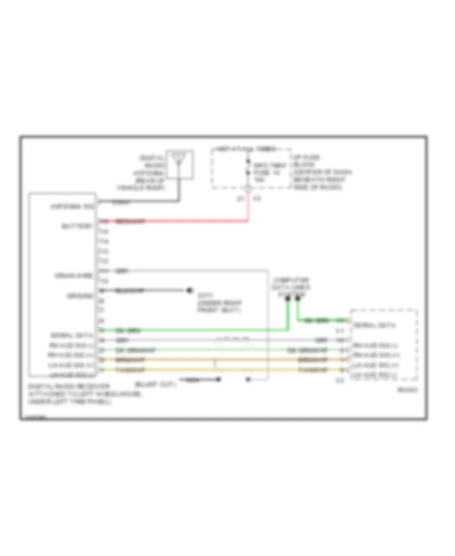 Satellite Radio Wiring Diagram for Suzuki XL7 Limited 2009