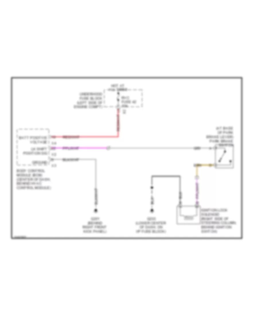 Ignition Lock Solenoid Wiring Diagram for Suzuki XL7 Limited 2009