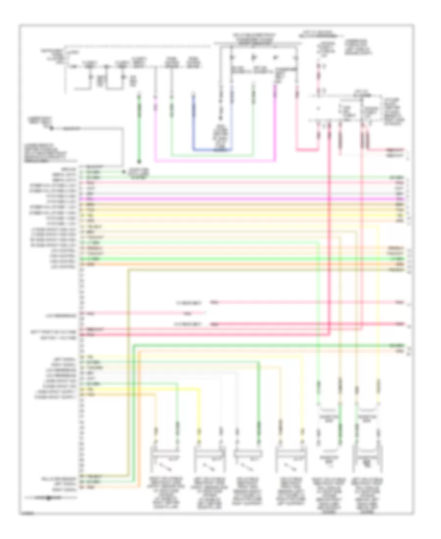 Supplemental Restraints Wiring Diagram 1 of 2 for Suzuki XL7 Limited 2009