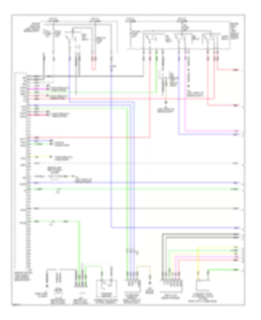 1.8L гибрид, Электросхема системы управления двигателя (1 из 4) для Toyota Prius Plug-in 2012