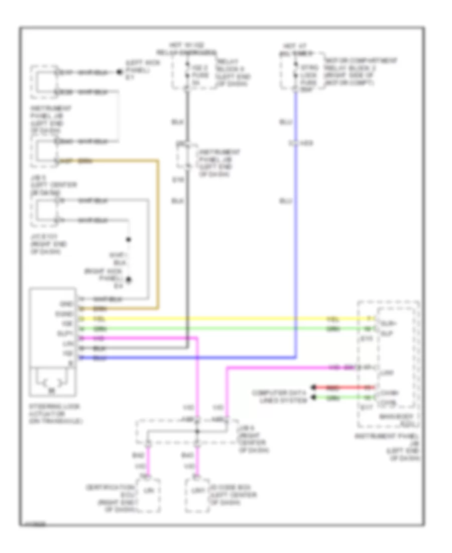 Steering Column Wiring Diagram, EV для Toyota RAV4 2012