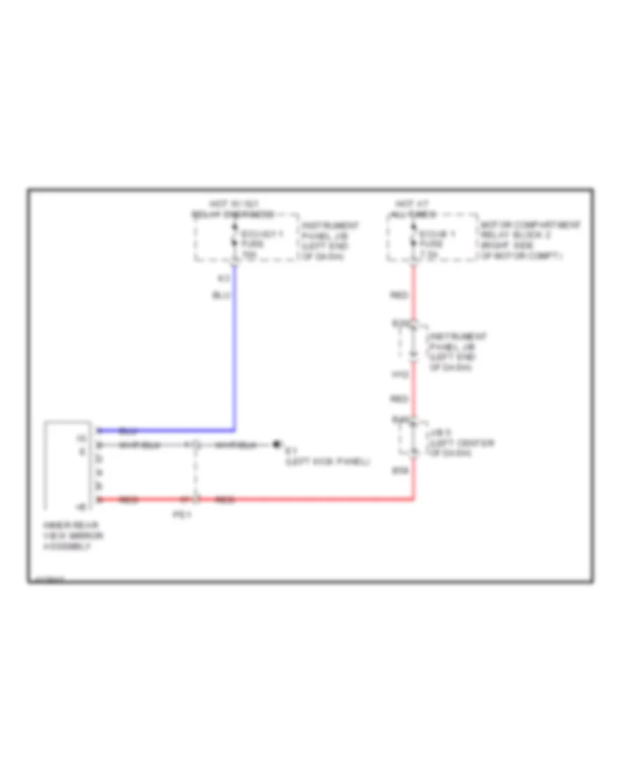 Electrochromic Mirror Wiring Diagram, EV для Toyota RAV4 2012