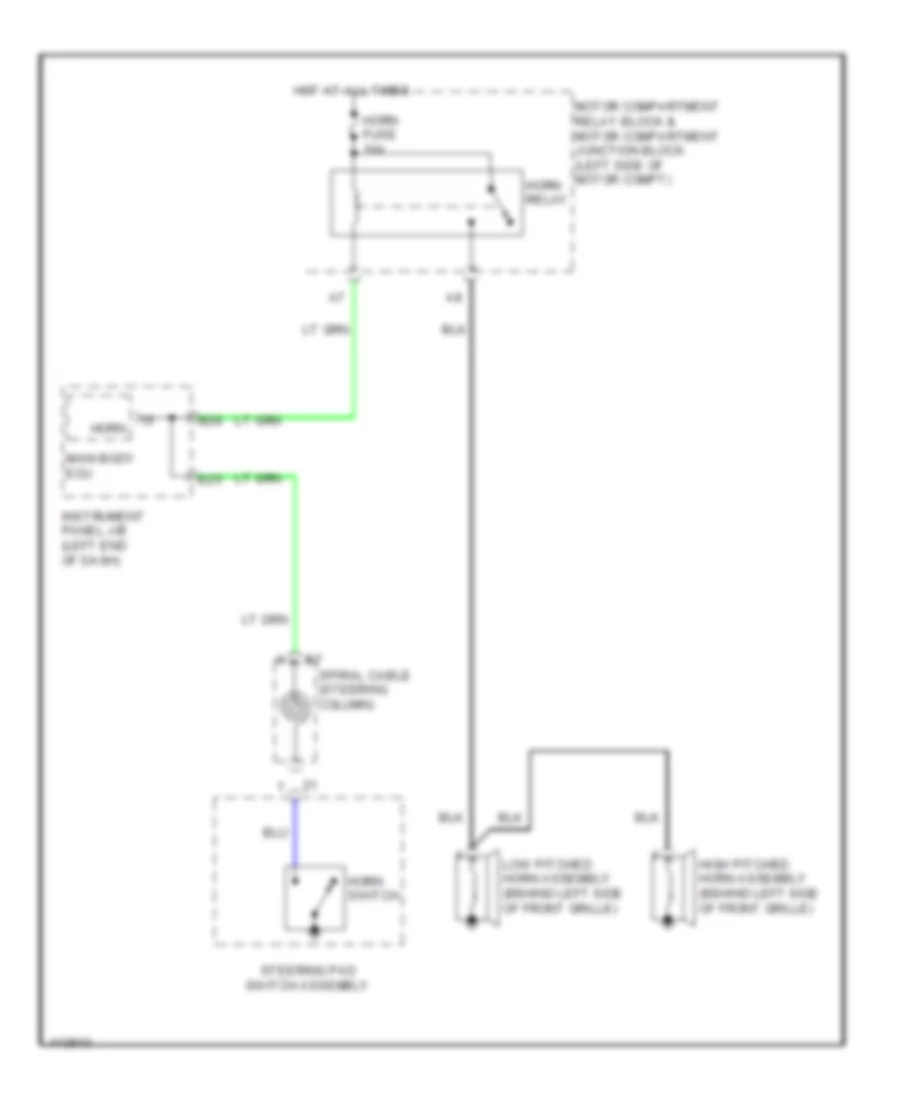Horn Wiring Diagram, EV для Toyota RAV4 EV 2012