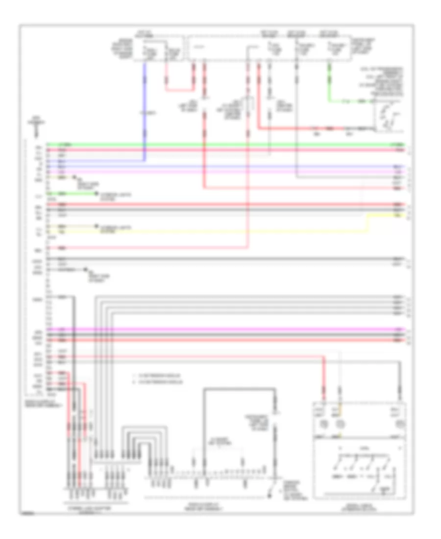Электросхема навигации GPS, кроме EV (1 из 2) для Toyota RAV4 EV 2012