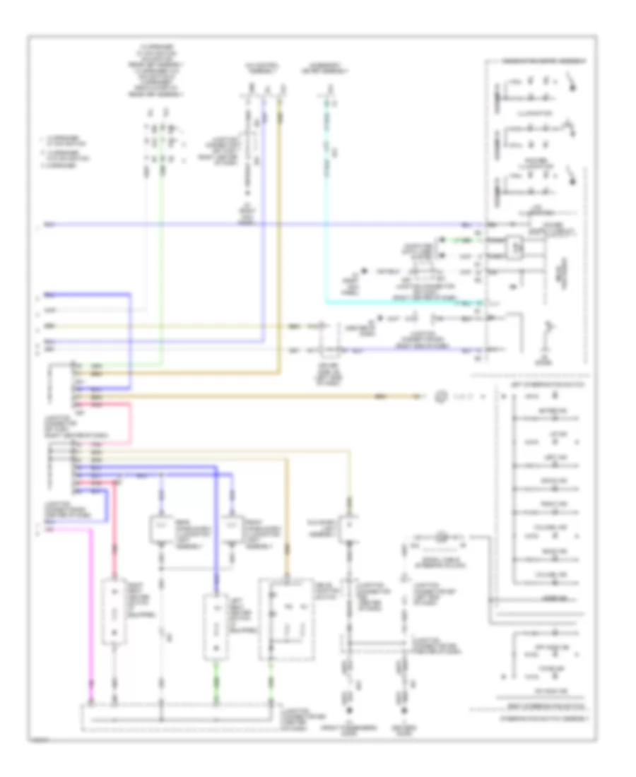 Электросхема подсветки приборов (2 из 2) для Toyota Venza LE 2014
